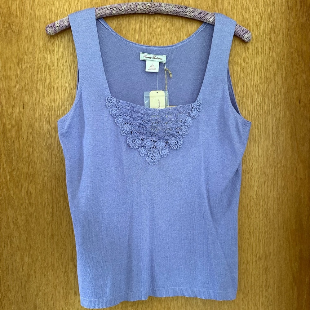 Tommy Bahama Purple Floral Tank Top M NWT